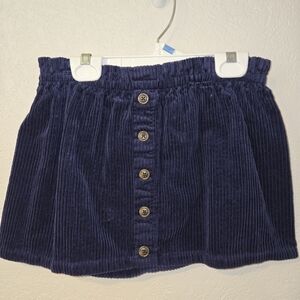 Isaac Mizrahi Navy Corduroy Button-Front Skirt Size 7/8 Girls